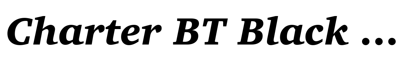 Charter BT Black Italic